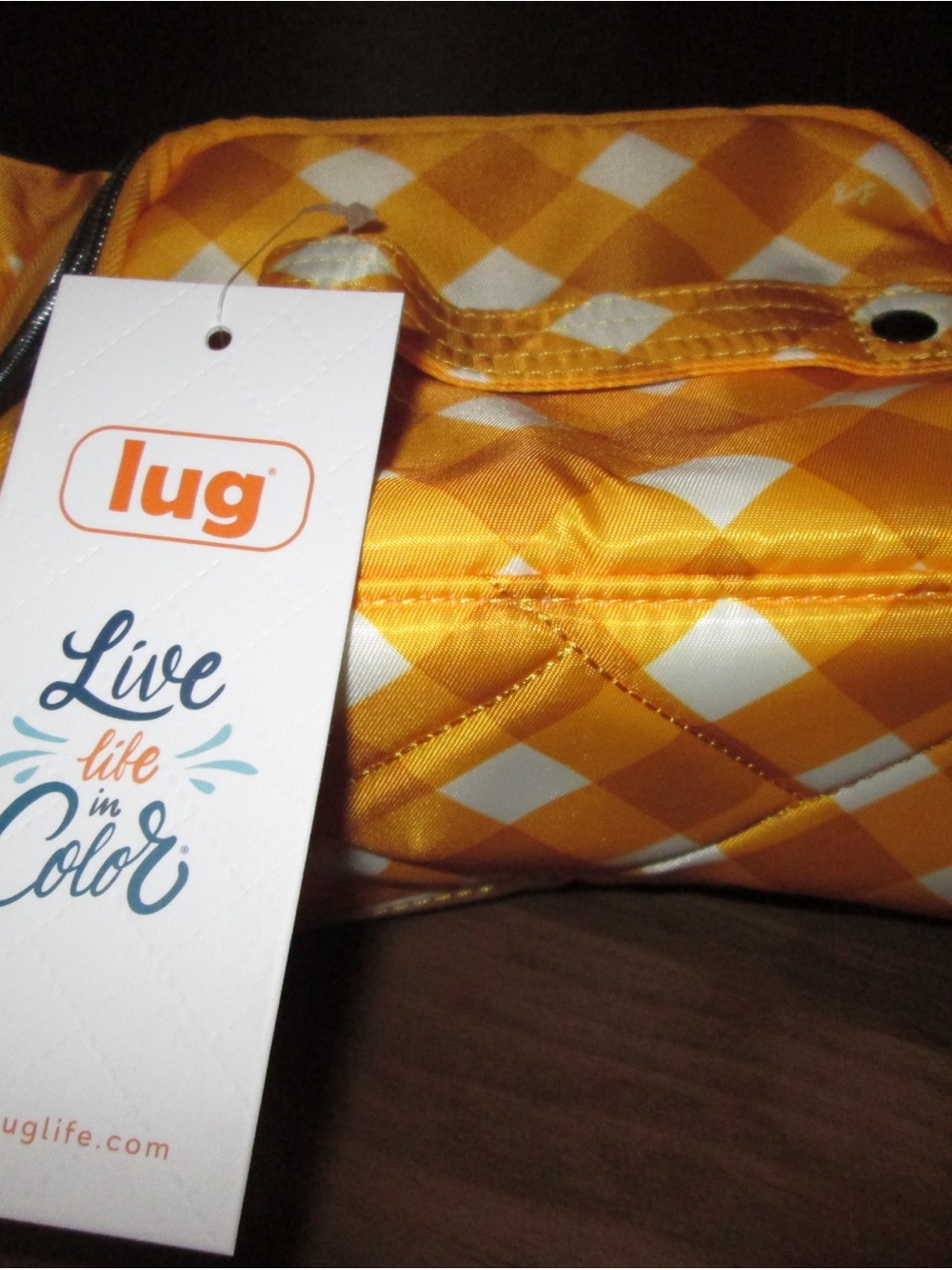 lug Yellow and White Quilted Cosmetic Case - Picture 2 of 4